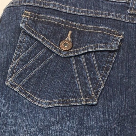 LIKE NEW VINTAGE STREETWEAR SOCIETY FLARE BOOT JEANS 11/31x32 ⭐️ - Picture 9 of 9